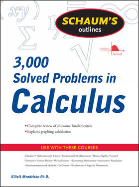 Mendelson |  Schaum's 3,000 Solved Problems in Calculus | Buch |  Sack Fachmedien