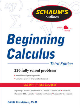 Mendelson |  Schaum's Outline of Beginning Calculus, Third Edition | Buch |  Sack Fachmedien