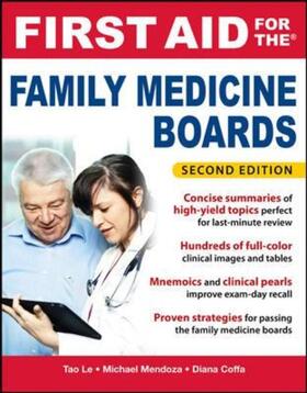 Le / Mendoza / Coffa |  First Aid for the Family Medicine Boards, Second Edition | Buch |  Sack Fachmedien