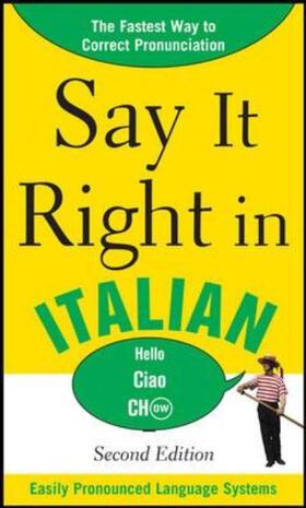 Epls |  Say It Right in Italian, 2nd Edition | Buch |  Sack Fachmedien