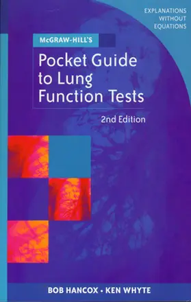 Hancox / Whyte |  McGraw-Hill's Pocket Guide to Lung Function Tests | Buch |  Sack Fachmedien