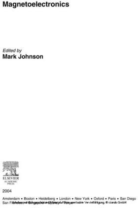 Johnson |  Magnetoelectronics | eBook | Sack Fachmedien
