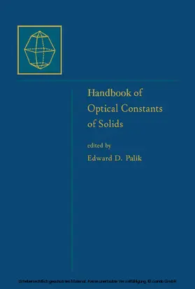 Palik |  Handbook of Optical Constants of Solids, Five-Volume Set | eBook | Sack Fachmedien