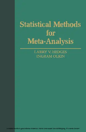 Hedges / Olkin |  Statistical Methods for Meta-Analysis | eBook | Sack Fachmedien