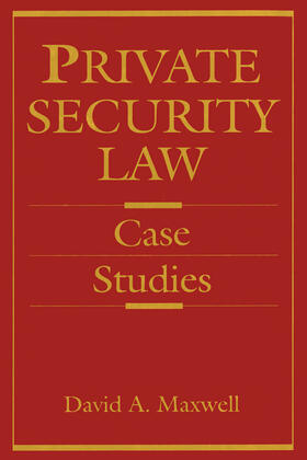 Maxwell |  Private Security Law | eBook | Sack Fachmedien