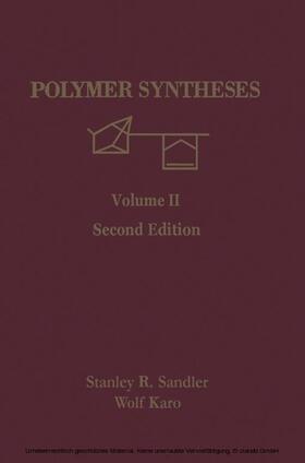 Karo |  Polymer Syntheses | eBook | Sack Fachmedien