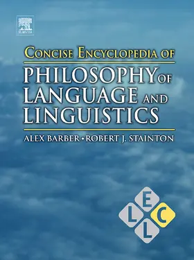 Barber / Stainton |  Concise Encyclopedia of Philosophy of Language and Linguistics | Buch |  Sack Fachmedien