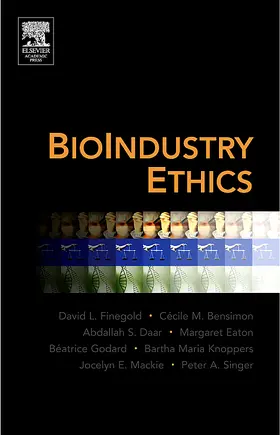 Finegold / Bensimon / Daar |  BioIndustry Ethics | Buch |  Sack Fachmedien