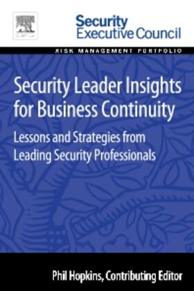 Hopkins |  Security Leader Insights for Business Continuity | Buch |  Sack Fachmedien