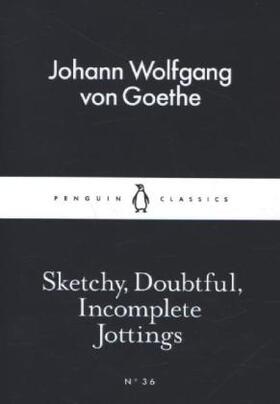 Goethe |  Sketchy, Doubtful, Incomplete Jottings | Buch |  Sack Fachmedien