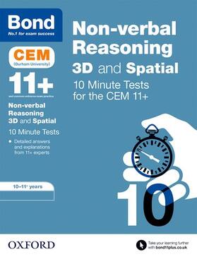 Adams |  Bond 11+: CEM 3D Non-Verbal Reasoning 10 Minute Tests: Ready for the 2024 exam | Buch |  Sack Fachmedien