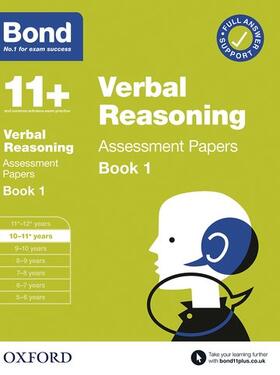  Bond 11+: Bond 11+ Verbal Reasoning Assessment Papers 10-11 years Book 1: For 11+ GL assessment and Entrance Exams | Buch |  Sack Fachmedien