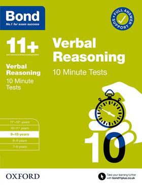 Down |  Bond 11+: Bond 11+ 10 Minute Tests Verbal Reasoning 9-10 years: For 11+ GL assessment and Entrance Exams | Buch |  Sack Fachmedien