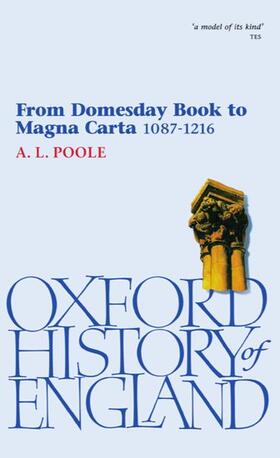 Poole |  From Domesday Book to Magna Carta 1087-1216 | Buch |  Sack Fachmedien