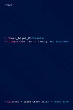 Allen / Hunn | Smart Legal Contracts | Buch | 978-0-19-285846-7 | sack.de