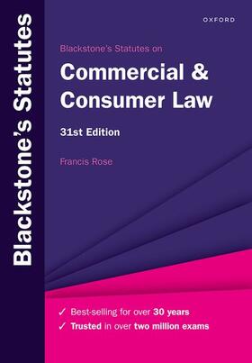 Rose | Blackstone's Statutes on Commercial & Consumer Law | Buch | 978-0-19-285856-6 | sack.de