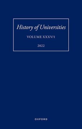 Darwall-Smith / Horden / Feingold |  History of Universities: Volume XXXV / 1 | Buch |  Sack Fachmedien