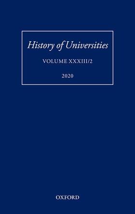Sangiacomo / Feingold |  History of Universities Volume XXXIII/2 | Buch |  Sack Fachmedien
