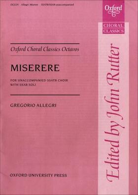 Allegri / Rutter |  Miserere | Buch |  Sack Fachmedien