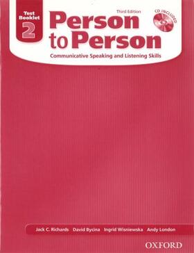 Richards / Bycina / Wisniewska |  Person to Person, Third Edition Level 2: Test Booklet (with Audio CD) | Buch |  Sack Fachmedien