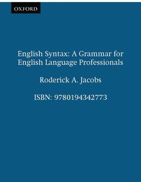  English Syntax (A Grammar for English Language Professionals) | Buch |  Sack Fachmedien