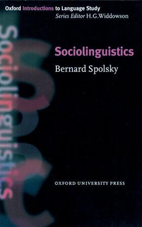 Spolsky |  Sociolinguistics | Buch |  Sack Fachmedien