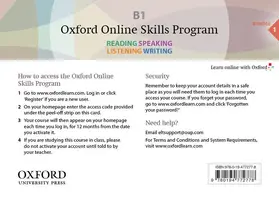  Oxford Online Skills Program: B1,: General English Bundle 1 - Card with Access Code | Buch |  Sack Fachmedien