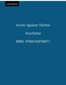 Aeschylus / Bacon |  Seven Against Thebes | Buch |  Sack Fachmedien