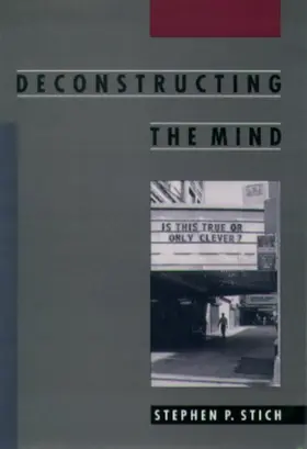 Stich |  Deconstructing the Mind | Buch |  Sack Fachmedien