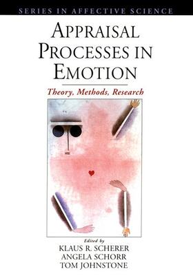 Scherer / Schorr / Johnstone |  Appraisal Processes in Emotion: Theory, Methods, Research | Buch |  Sack Fachmedien