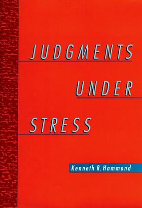 Hammond |  Judgments Under Stress | Buch |  Sack Fachmedien