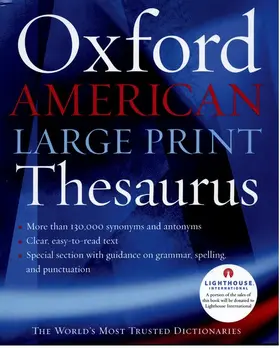  The Oxford American Large Print Thesaurus | Buch |  Sack Fachmedien