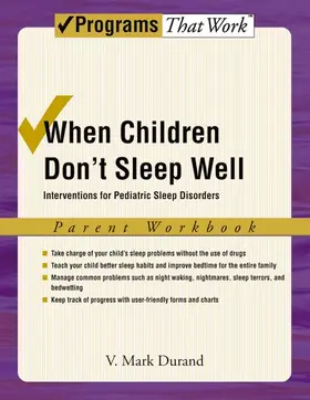 Durand |  When Children Don't Sleep Well | Buch |  Sack Fachmedien