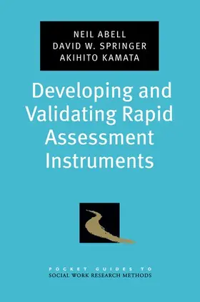 Abell / Springer / Kamata |  Developing and Validating Rapid Assessment Instruments | Buch |  Sack Fachmedien