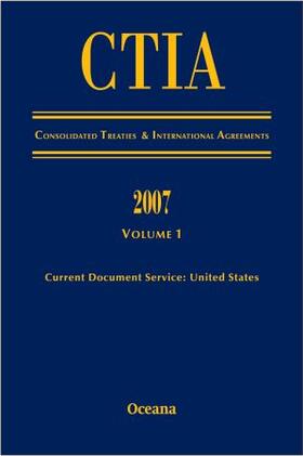  Cita Consolidated Treaties and International Agreements 2007 Volume 1 Issued March 2008 | Buch |  Sack Fachmedien