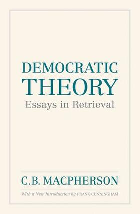 Macpherson |  Democratic Theory | Buch |  Sack Fachmedien