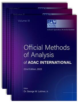 INTERNATIONAL / Latimer Jr |  Official Methods of Analysis of Aoac International | Buch |  Sack Fachmedien