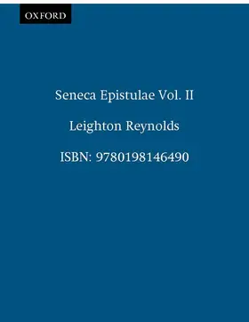 Reynolds |  AD Lucilium Epistulae Morales | Buch |  Sack Fachmedien