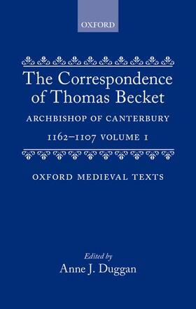 Becket |  The Correspondence of Thomas Becket, Archbishop of Canterbury 1162-1170 | Buch |  Sack Fachmedien