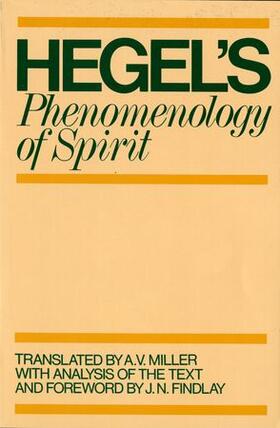 Hegel |  Phenomenology of Spirit | Buch |  Sack Fachmedien