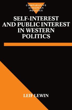 Lewin |  Self-Interest and Public Interest in Western Politics | Buch |  Sack Fachmedien