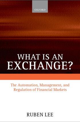 Lee |  What Is an Exchange? | Buch |  Sack Fachmedien