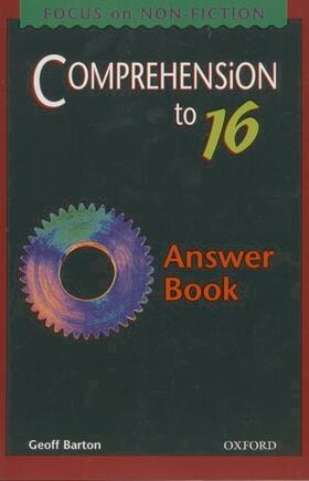 Barton |  Comprehension to 16: Answer Book | Buch |  Sack Fachmedien