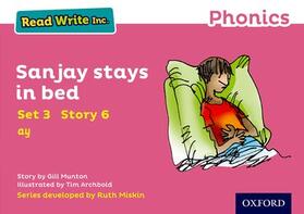 Munton |  Read Write Inc. Phonics: Sanjay Stays in Bed (Pink Set 3 Storybook 6) | Buch |  Sack Fachmedien