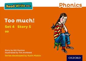 Munton |  Read Write Inc. Phonics: Orange Set 4 Storybook 5 Too Much! | Buch |  Sack Fachmedien