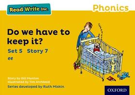 Munton |  Read Write Inc. Phonics: Do We Have to Keep it? (Yellow Set 5 Storybook 7) | Buch |  Sack Fachmedien