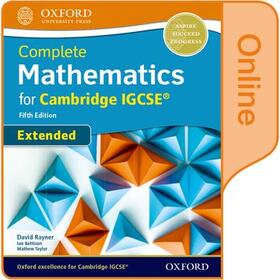 Rayner / Bettison / Taylor |  Complete Mathematics for Cambridge IGCSE¿ Student Book (Extended) | Sonstiges |  Sack Fachmedien