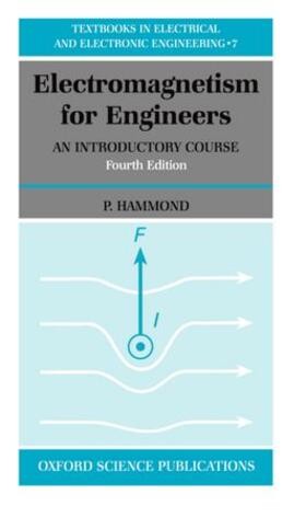 Hammond |  Electromagnetism for Engineers: An Introductory Course | Buch |  Sack Fachmedien