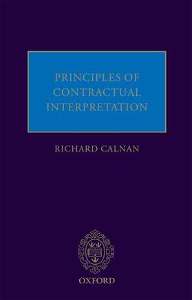 Calnan |  Principles of Contractual Interpretation | Buch |  Sack Fachmedien