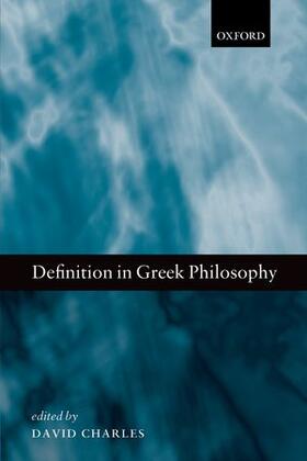 Charles |  Definition in Greek Philosophy | Buch |  Sack Fachmedien